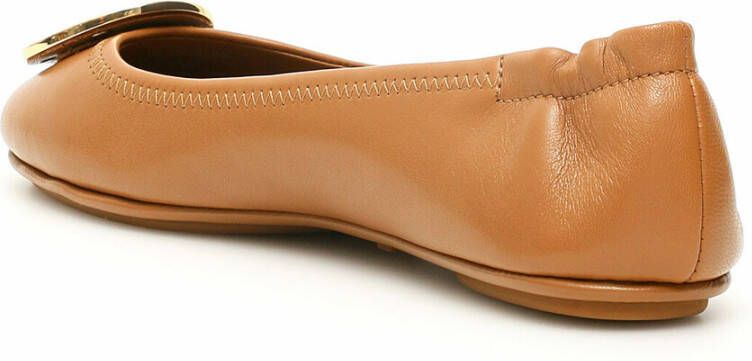 TORY BURCH Minnie Travel Flats Bruin Dames