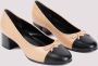 TORY BURCH Nude & Neutrals Leren Bow Pumps Beige Dames - Thumbnail 3