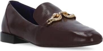 TORY BURCH Paarse Leren Loafer met Metalen Detail Purple Dames