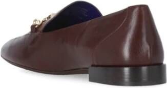 TORY BURCH Paarse Leren Loafer met Metalen Detail Purple Dames