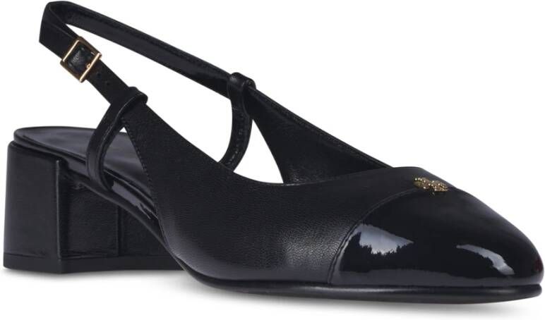 TORY BURCH Sandalen Cap Toe Sandals Leather Black in zwart