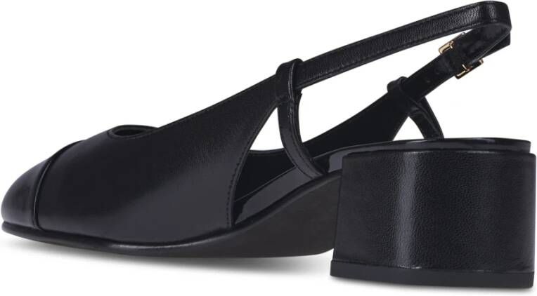 TORY BURCH Platte Cap-Toe Slingback Schoenen Black Dames