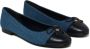 TORY BURCH Loafers & ballerina schoenen Cap-Toe Quilted Ballet in blauw - Thumbnail 12