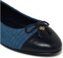 TORY BURCH Loafers & ballerina schoenen Cap-Toe Quilted Ballet in blauw - Thumbnail 14