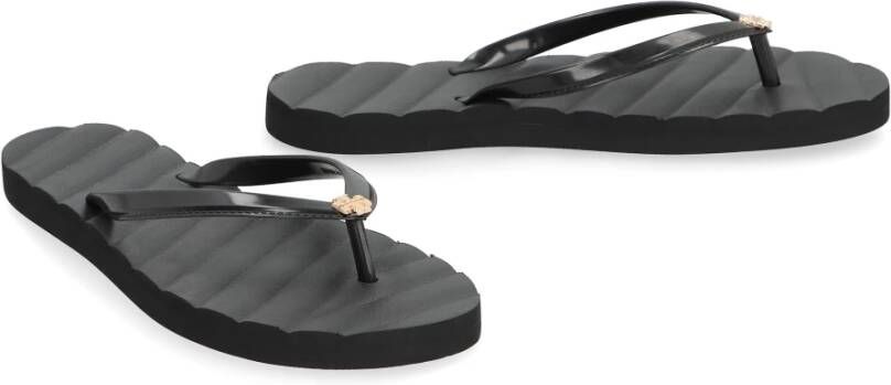 TORY BURCH Ronde Neus Flip-flops Black Dames