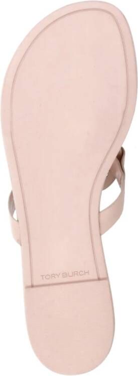 TORY BURCH Roze Leren Sandalen met Kristal Logo Pink Dames