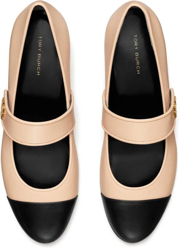 TORY BURCH Roze Platte Schoenen met Decoratieve Knoop Pink Dames