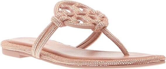 TORY BURCH Roze Rhinestone Teenslippers Pink Dames