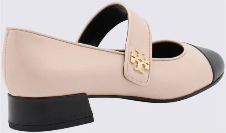 TORY BURCH Roze Zwarte Ronde Neus Pumps Pink Dames