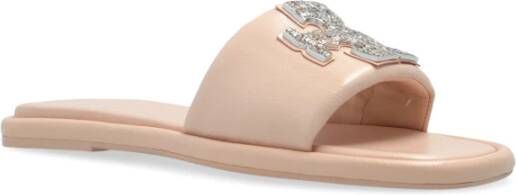 TORY BURCH Slides met logo Pink Dames