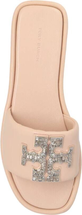 TORY BURCH Slides met logo Pink Dames