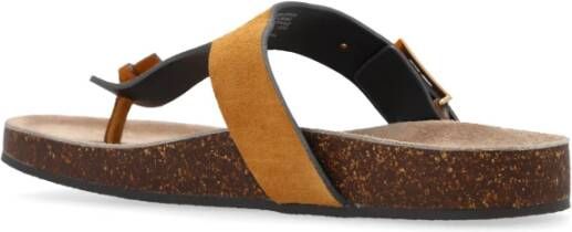 TORY BURCH Slippers met Mellow Thong-logo Yellow Dames