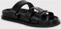 TORY BURCH Sporty Ines Leren Sandaal Slider Black Dames - Thumbnail 2