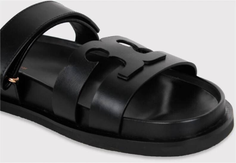 TORY BURCH Sporty Ines Leren Sandaal Slider Black Dames