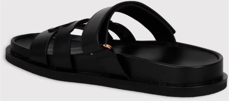 TORY BURCH Sporty Ines Leren Sandaal Slider Black Dames