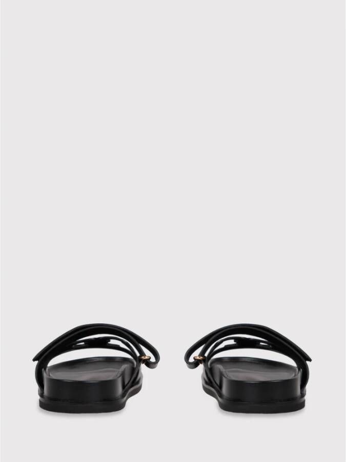 TORY BURCH Sporty Ines Leren Sandaal Slider Black Dames