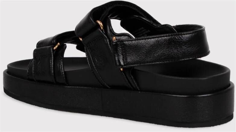 TORY BURCH Sporty Kira Sandaal met Klittenbandsluiting Black Dames