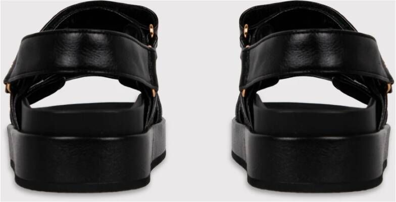 TORY BURCH Sporty Kira Sandaal met Klittenbandsluiting Black Dames