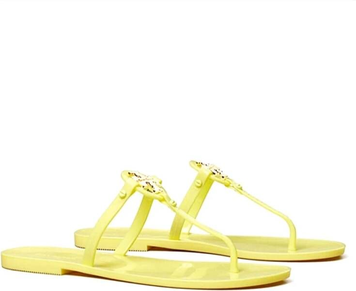 TORY BURCH Stijlvolle Slippers voor Dagelijks Comfort Yellow Dames