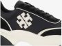 TORY BURCH Zwarte Sneakers Kleurblok Ontwerp Dubbele T Black Dames - Thumbnail 9