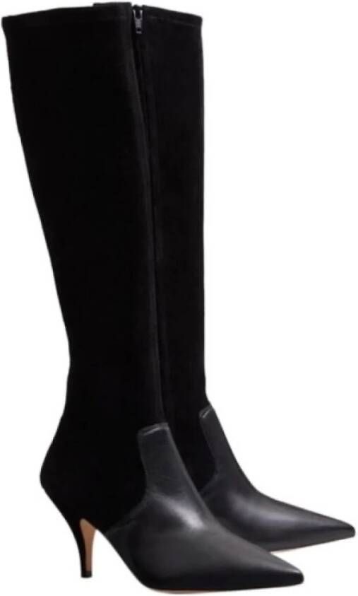 TORY BURCH Suede High Heel Boots Black Dames