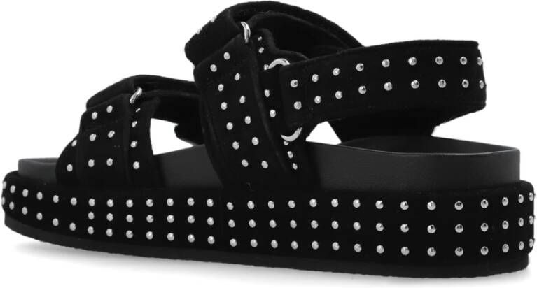 TORY BURCH Suède sandalen Kira Black Dames