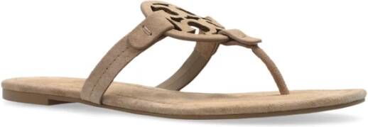 TORY BURCH Suede slides Beige Dames