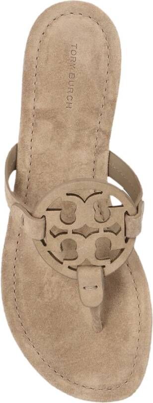 TORY BURCH Suede slides Beige Dames