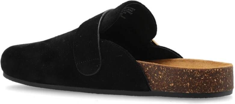 TORY BURCH Suede slides Mellow Black Dames