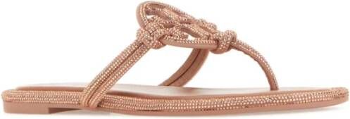 TORY BURCH Versierde Miller Thong Slippers Pink Dames