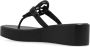 TORY BURCH Zwarte Leren Double T Sandalen Black Dames - Thumbnail 5