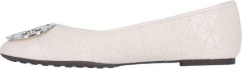 TORY BURCH Witte Leren Ballet Flats White Dames