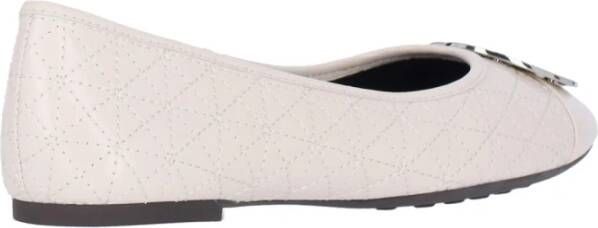 TORY BURCH Witte Leren Ballet Flats White Dames