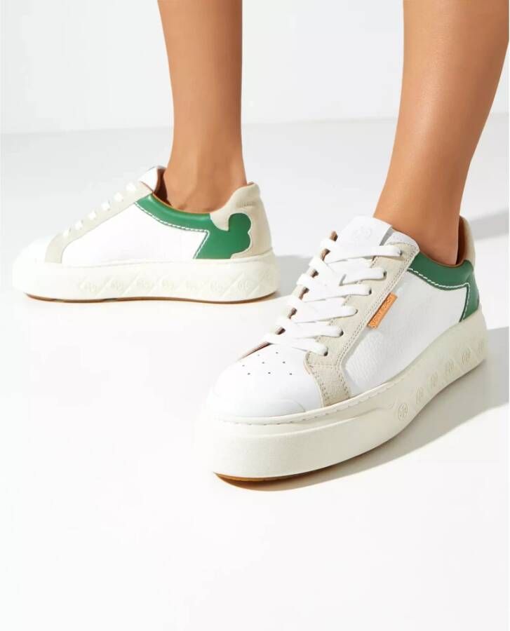 TORY BURCH Witte leren Ladybug sneakers White Dames