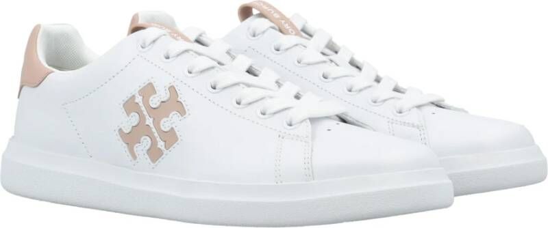 TORY BURCH Witte Roze Sneakers Double T Howell Court White Dames