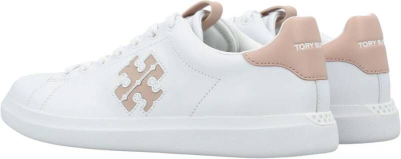 TORY BURCH Witte Roze Sneakers Double T Howell Court White Dames