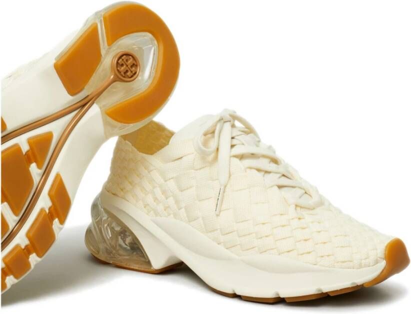 TORY BURCH Witte Sneakers met Geweven Tape White Dames