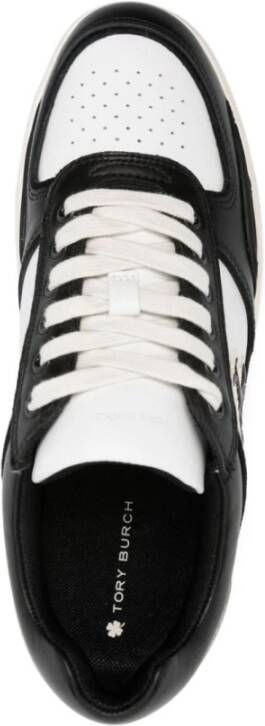 TORY BURCH Witte Sneakers met Kleurblok Ontwerp Black Dames