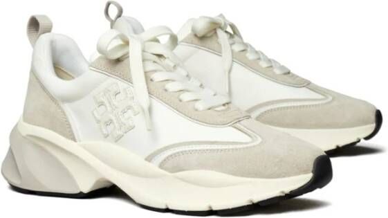 TORY BURCH Witte Sneakers met Kleurblok Ontwerp White Dames