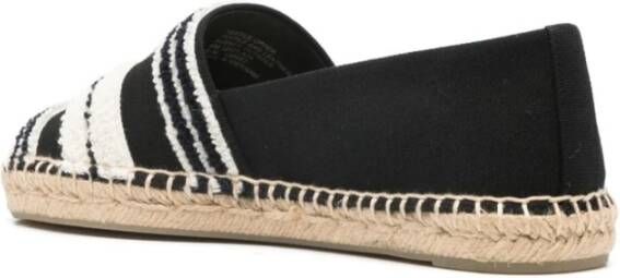 TORY BURCH Zwarte Canvas Double T Platte Schoenen Black Dames