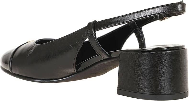 TORY BURCH Zwarte Cap-Toe Slingback Schoenen Black Dames