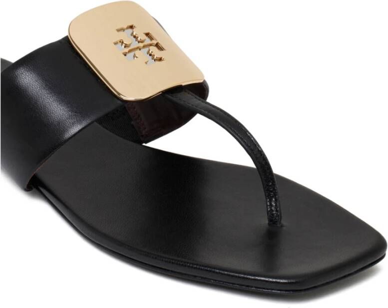 TORY BURCH Zwarte Georgia Leren Sandalen Black Dames