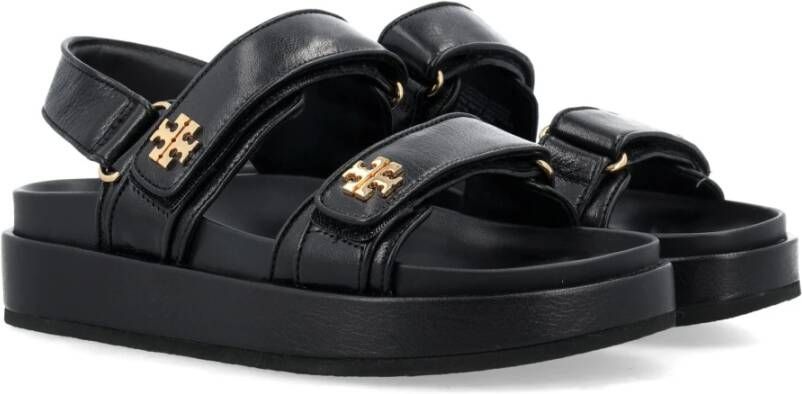 TORY BURCH Zwarte Gesloten Platte Sandalen Kira Black Dames