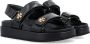 TORY BURCH Zwarte Gesloten Platte Sandalen Kira Black Dames - Thumbnail 2