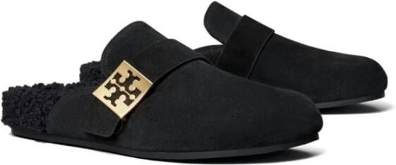 TORY BURCH Zwarte Instap Sandalen met Logodetail Black Dames