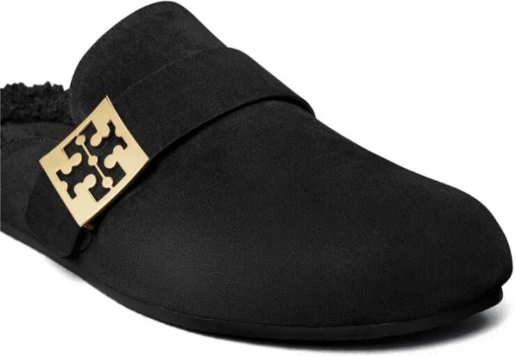 TORY BURCH Zwarte Instap Sandalen met Logodetail Black Dames