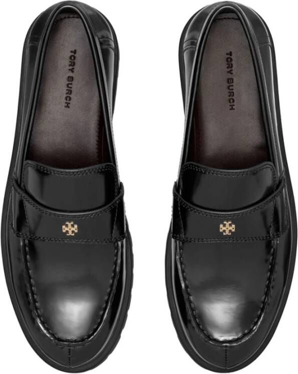 TORY BURCH Zwarte Klassieke Loafer Platte Schoenen Black Dames