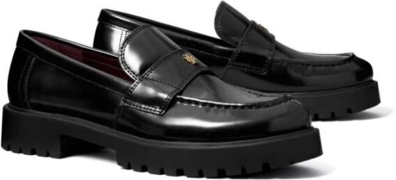 TORY BURCH Zwarte Klassieke Loafer Platte Schoenen Black Dames