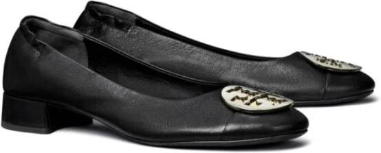 TORY BURCH Zwarte Leren Double T Instappers Black Dames