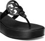 TORY BURCH Zwarte Leren Double T Sandalen Black Dames - Thumbnail 8